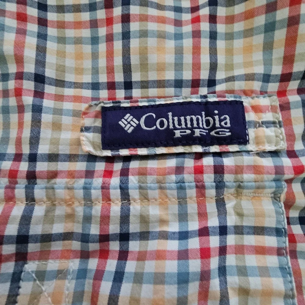 Columbia‎ PFG Super Bahama Fishing Shirt Mens XL Long Sleeve Plaid FM7188 Multi